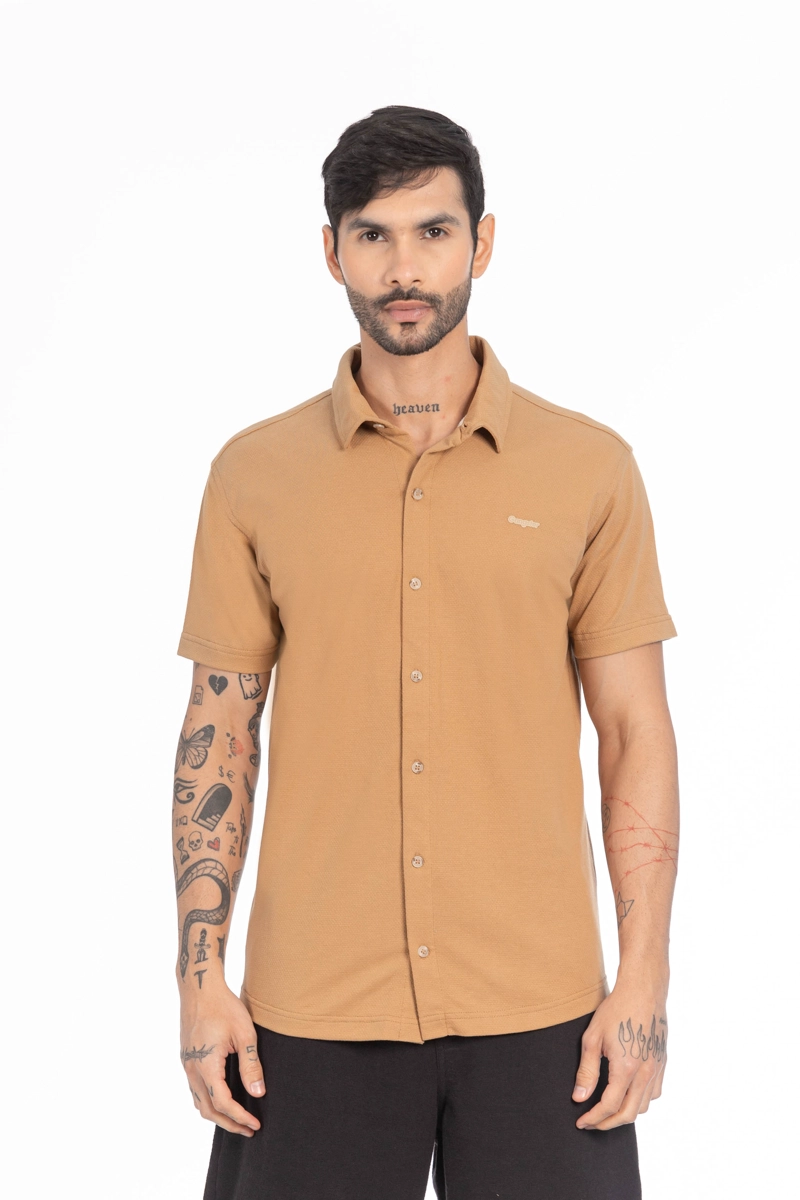 CAMISA CAMISA TEXTURA HOWARD CAFE  CLARO - 1