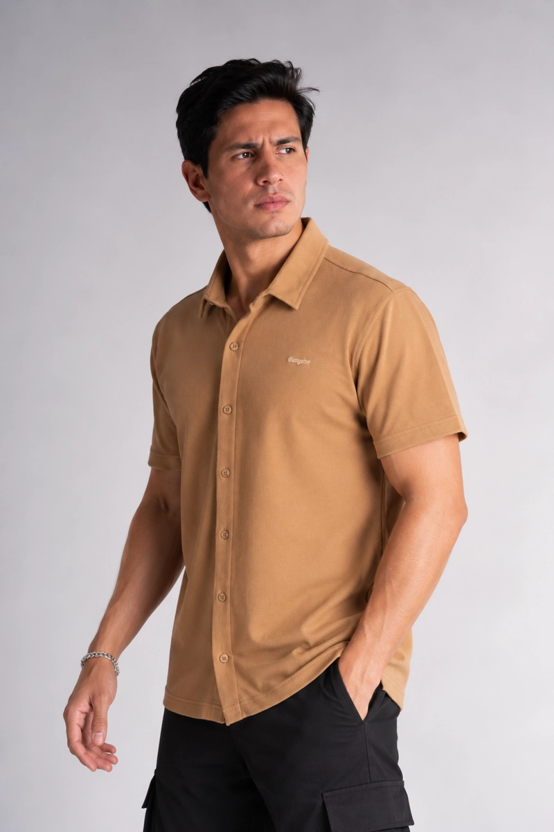 CAMISA CAMISA TEXTURA HOWARD CAFE CLARO - 1