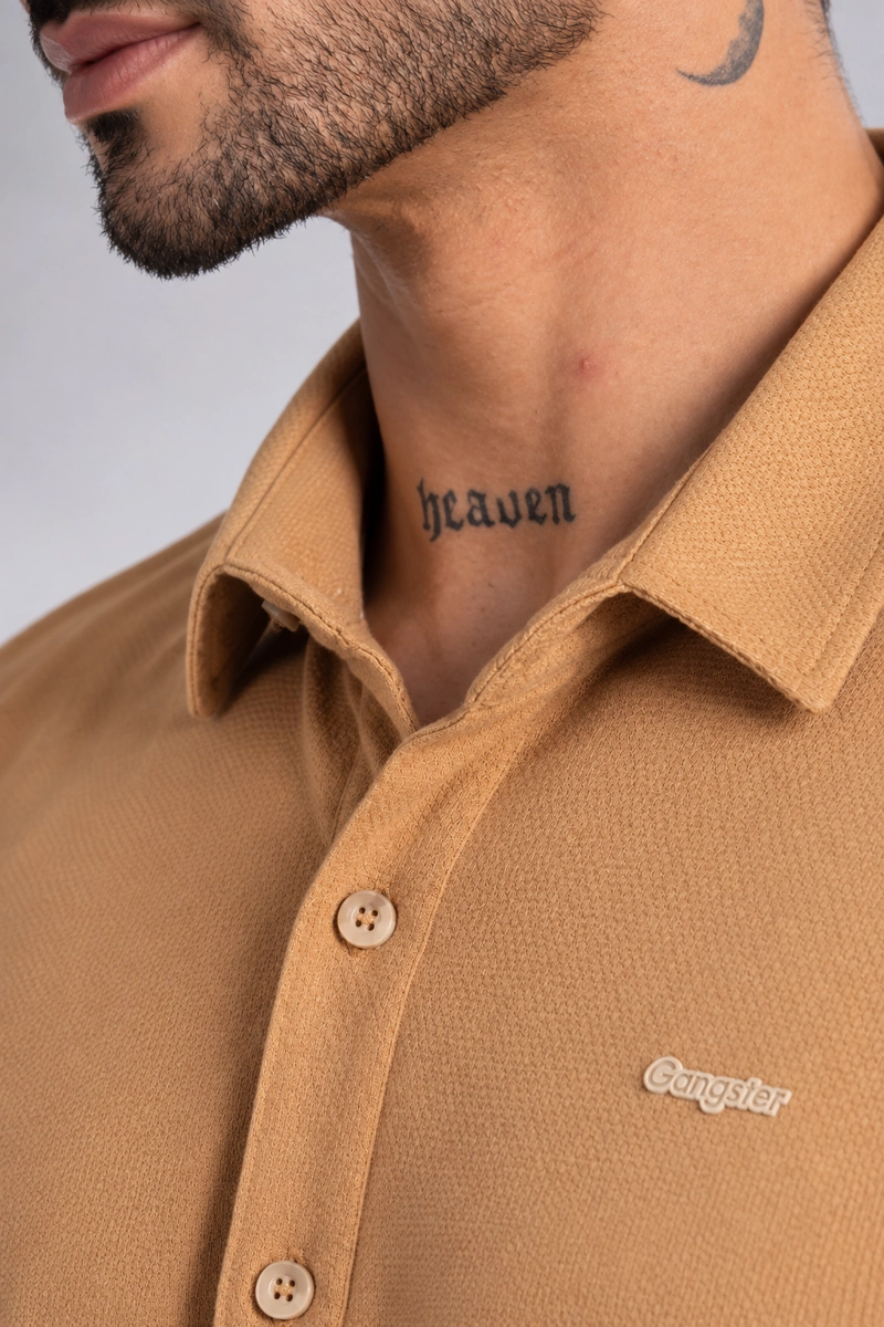 CAMISA CAMISA TEXTURA HOWARD CAFE CLARO - 3