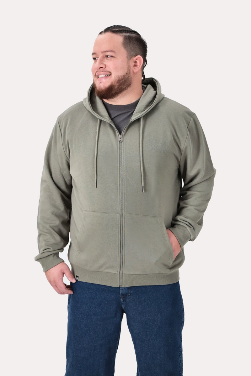 PLUS POLERON FULLZIPER FLEECE DAMEN VERDE MILITAR - 1
