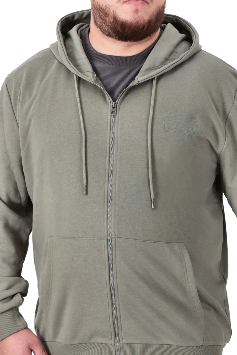 PLUS POLERON FULLZIPER FLEECE DAMEN VERDE MILITAR - 3