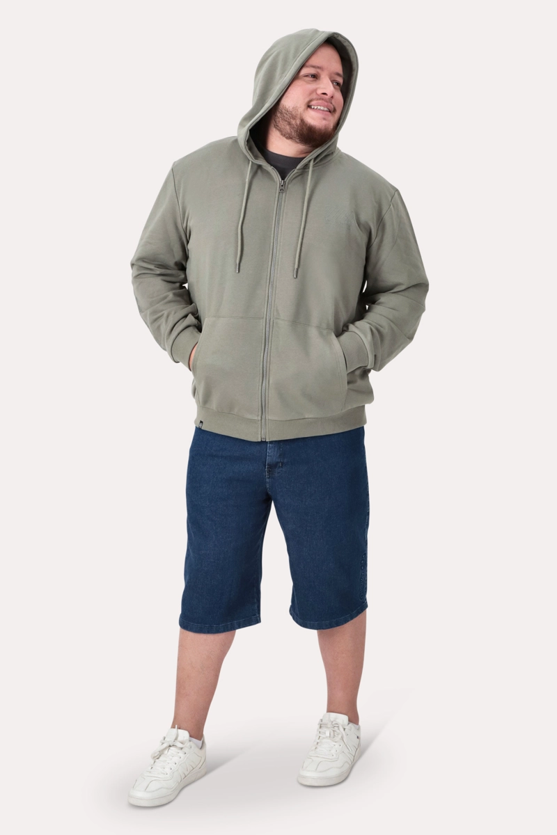 PLUS POLERON FULLZIPER FLEECE DAMEN VERDE MILITAR - 4