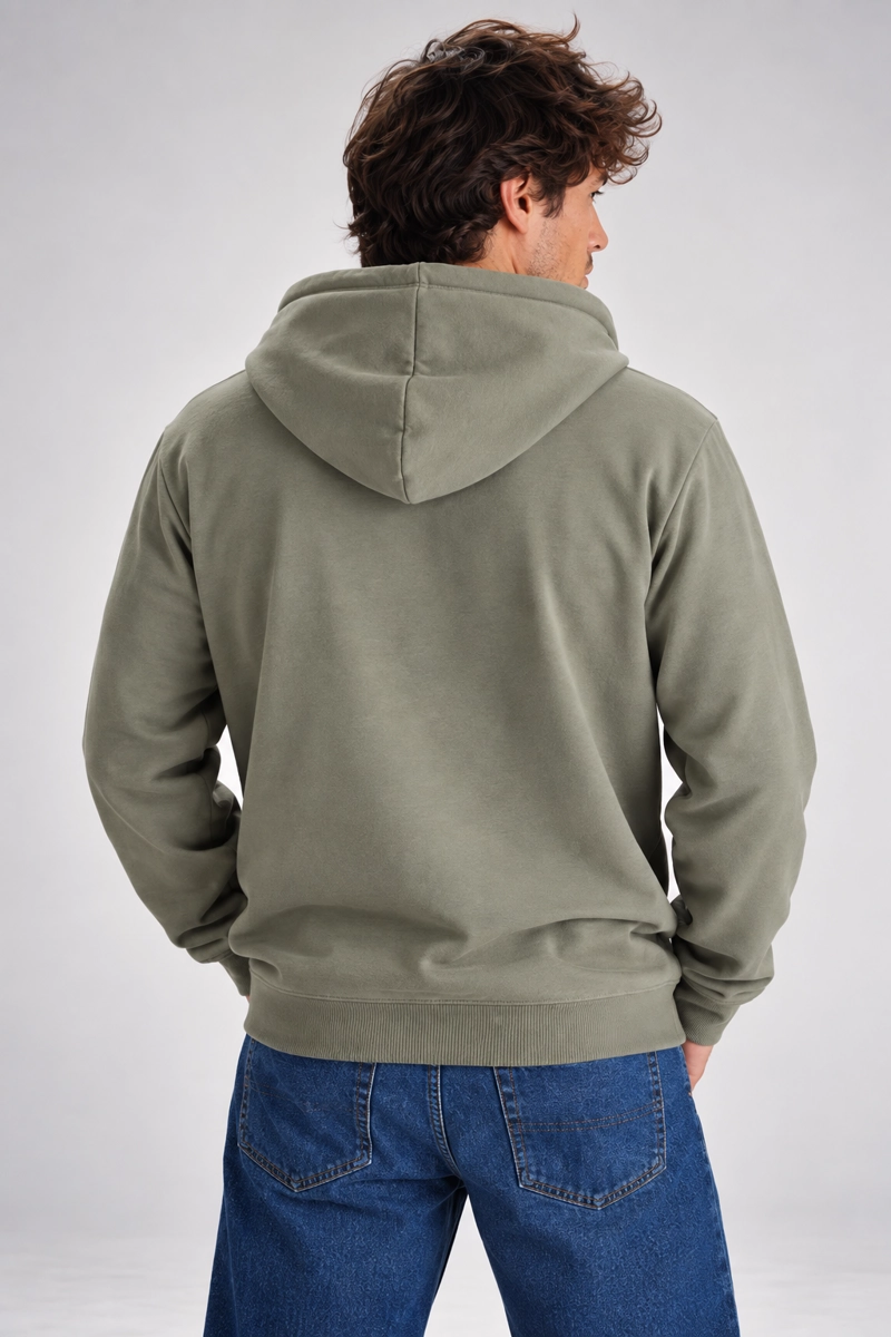POLERON FULL ZIPPER FLEECE DAMEN VERDE MILITAR - 5