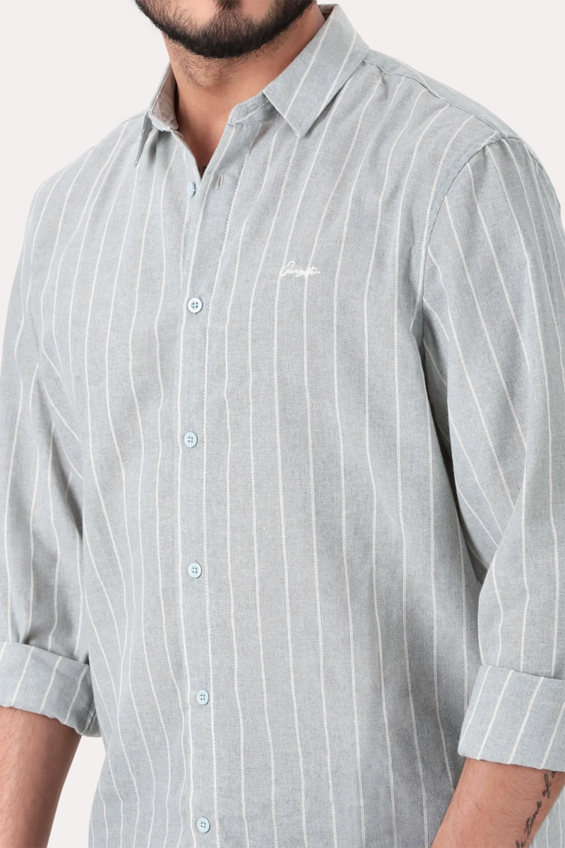 CAMISA ML FAKE LINHO GARFIELD BEIGE - 3