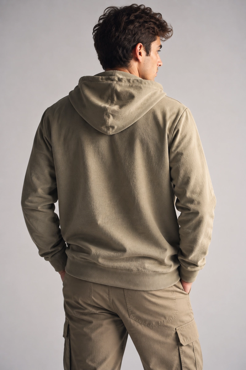 POLERON FULL ZIPPER FLEECE DAMEN VERDE MILITAR - 2