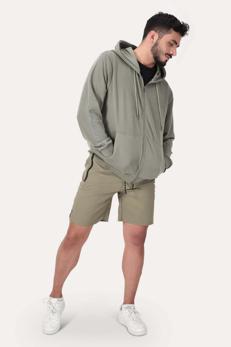 POLERON FULL ZIPPER FLEECE DAMEN VERDE MILITAR - 4