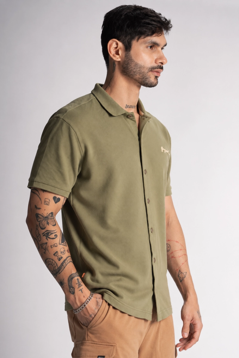 CAMISA CAMISA TEXTURA CALIFORNIA VERDE - 4
