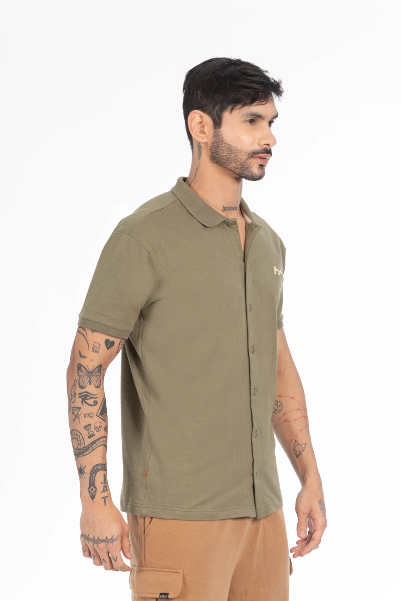 CAMISA CAMISA TEXTURA CALIFORNIA VERDE - 4