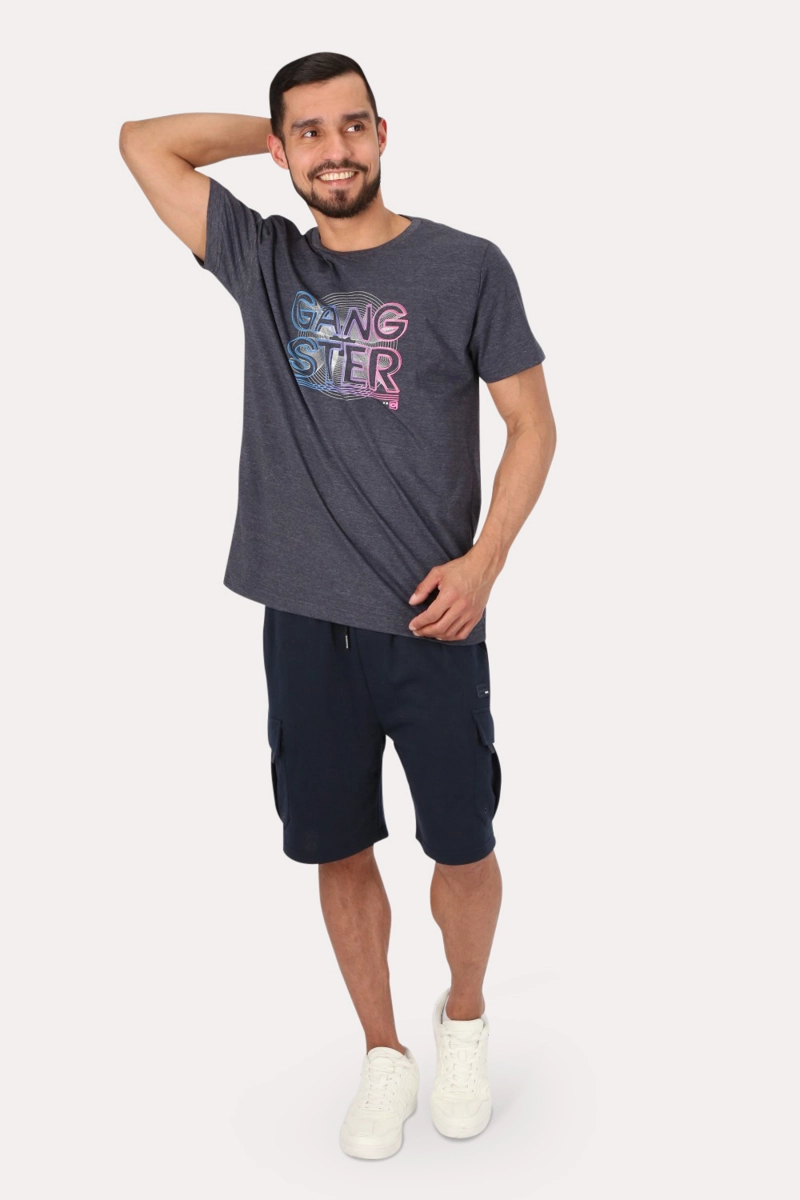 SHORT BERMUDA JOGGER CARGO VIBE AZUL GANGSTER - 4