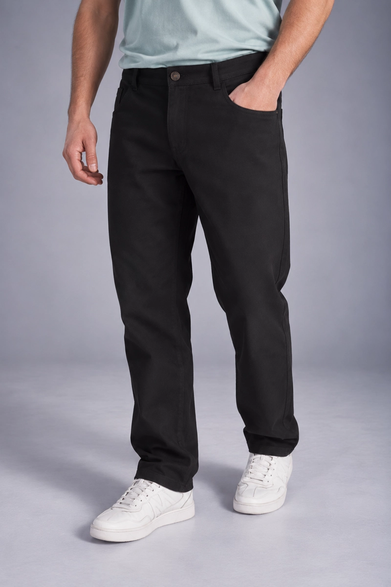 PANTALON CANVAS RECTO SPRING NEGRO - 1