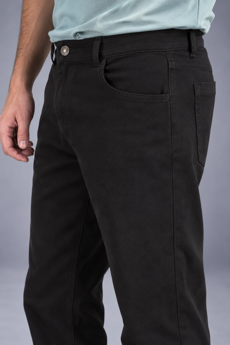 PANTALON CANVAS RECTO SPRING NEGRO - 3