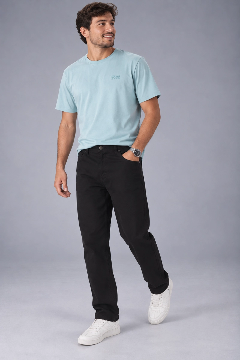 PANTALON CANVAS RECTO SPRING NEGRO - 4