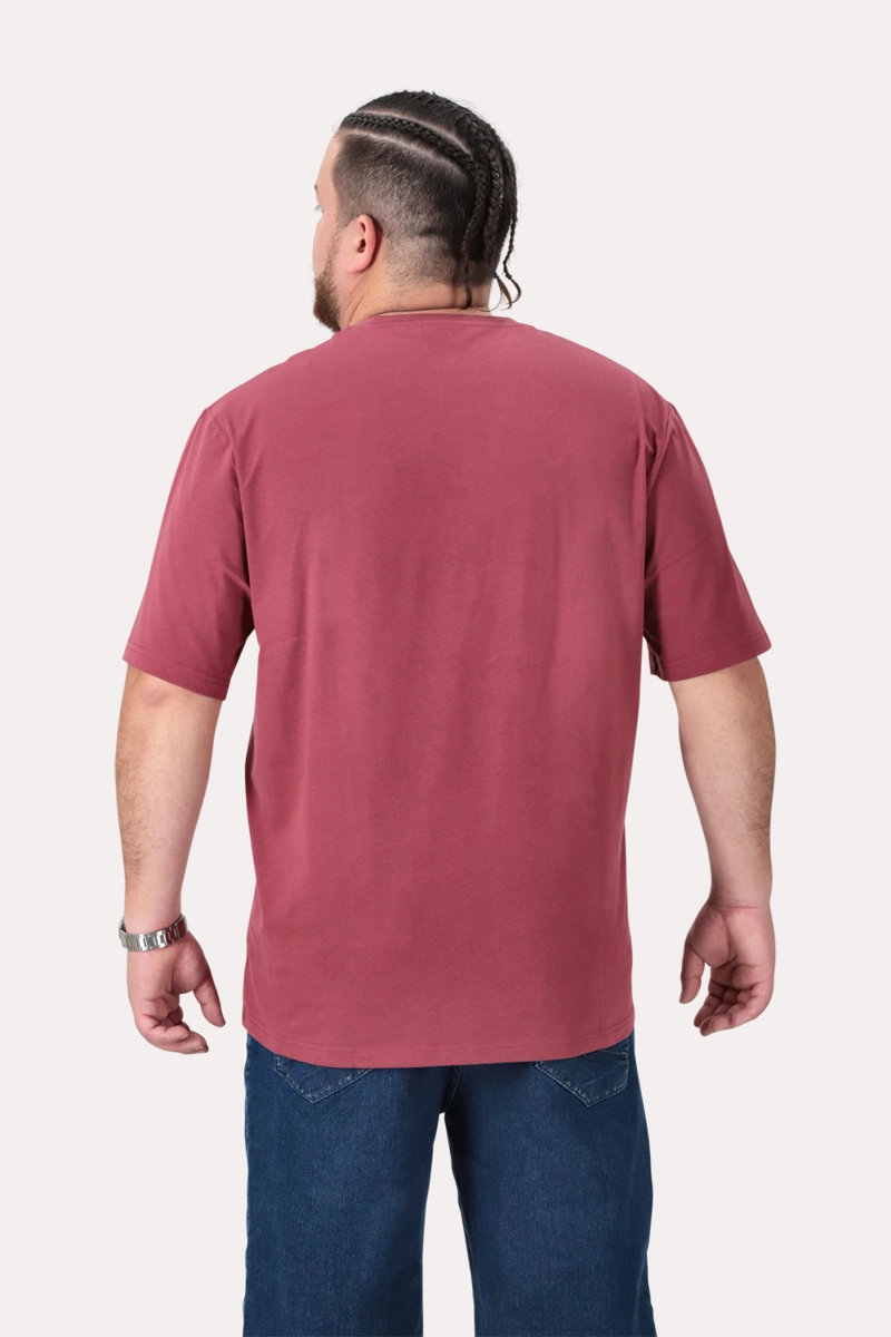 PLUS POLERA MC BASICA HERALD VINO - 2