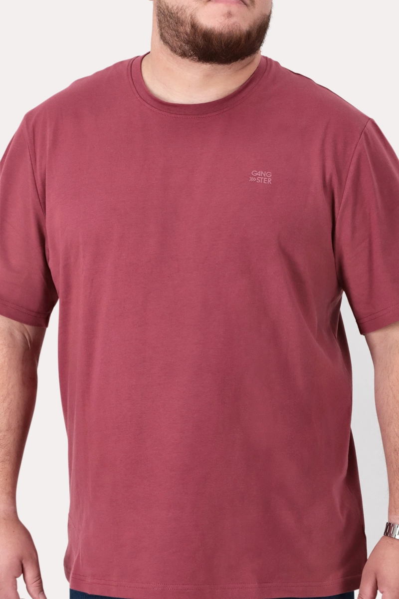PLUS POLERA MC BASICA HERALD VINO - 3