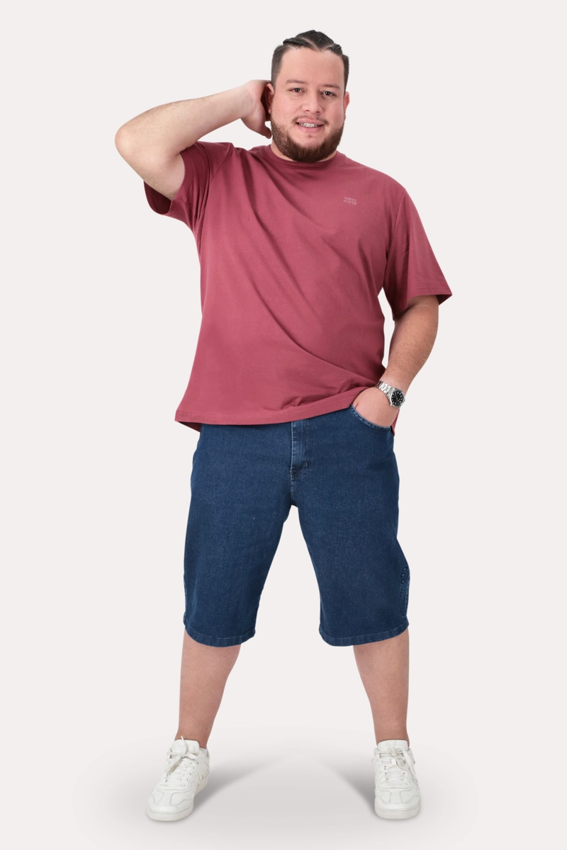 PLUS POLERA MC BASICA HERALD VINO - 4
