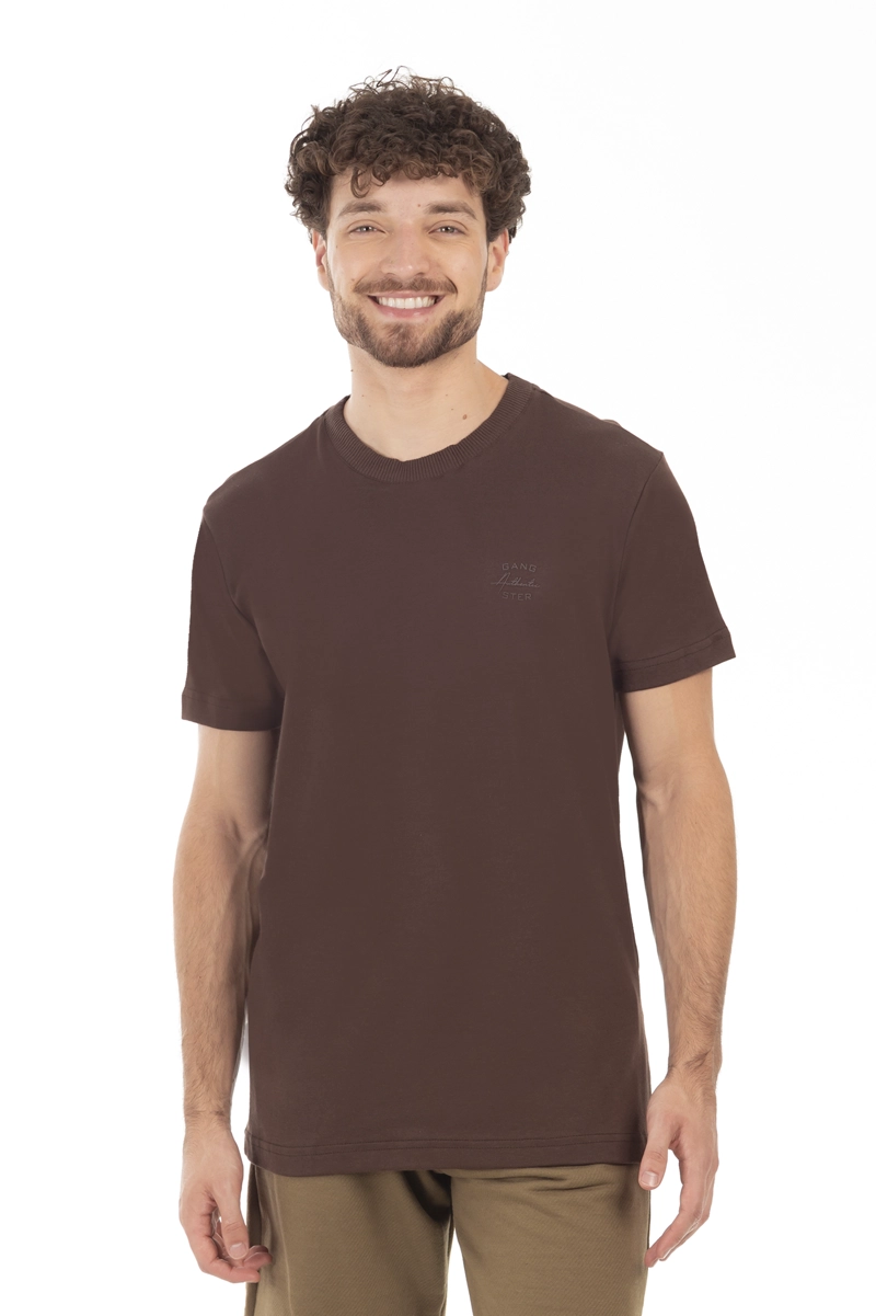 POLERA MC SUEDINE BRIGHTON CAFE  OSCURO - 1