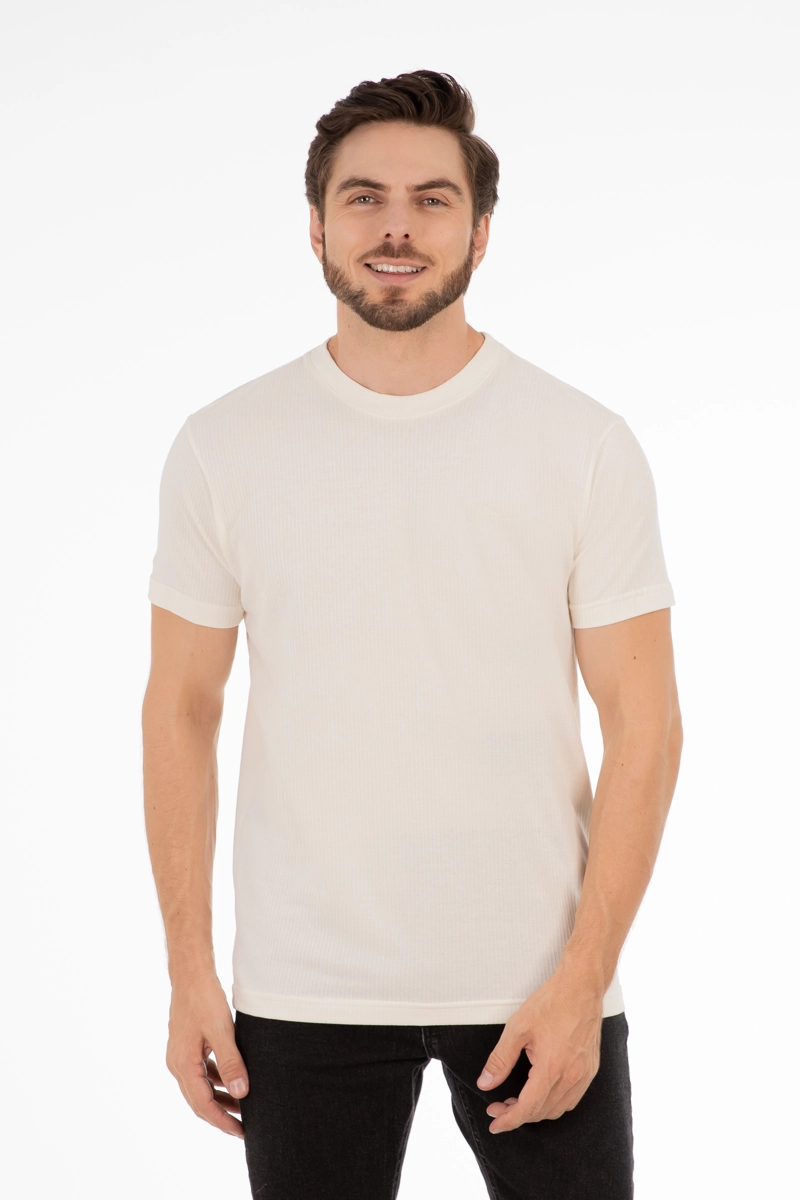 POLERA MC TEXTURA MYRTLE BLANCO - 1