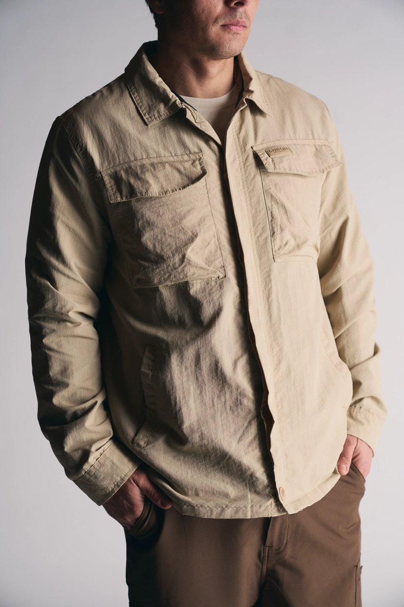 CHAQUETA OVERSHIRT TEMPER BEIGE - 1