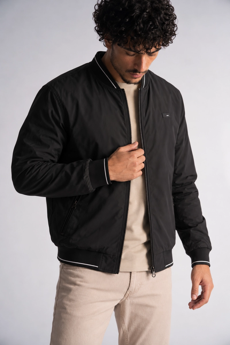 CHAQUETA BOMBER 2WAY NEGRO - 3