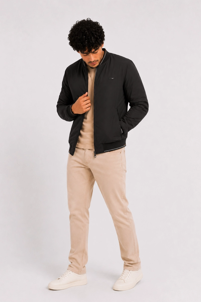 CHAQUETA BOMBER 2WAY NEGRO - 3