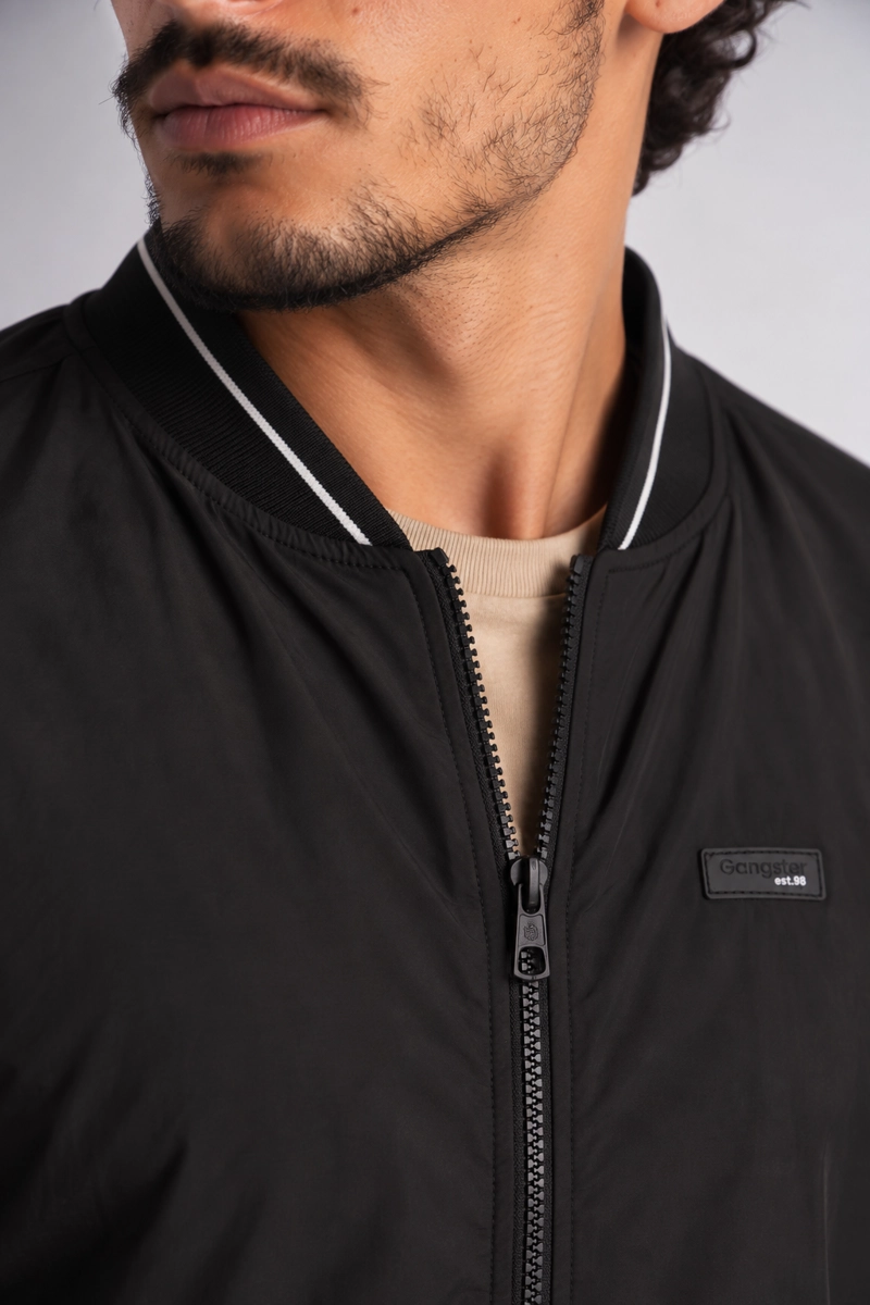CHAQUETA BOMBER 2WAY NEGRO - 4