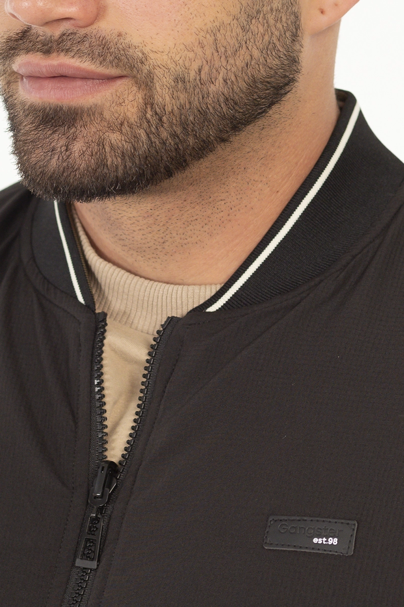 CHAQUETA BOMBER 2WAY NEGRO - 4