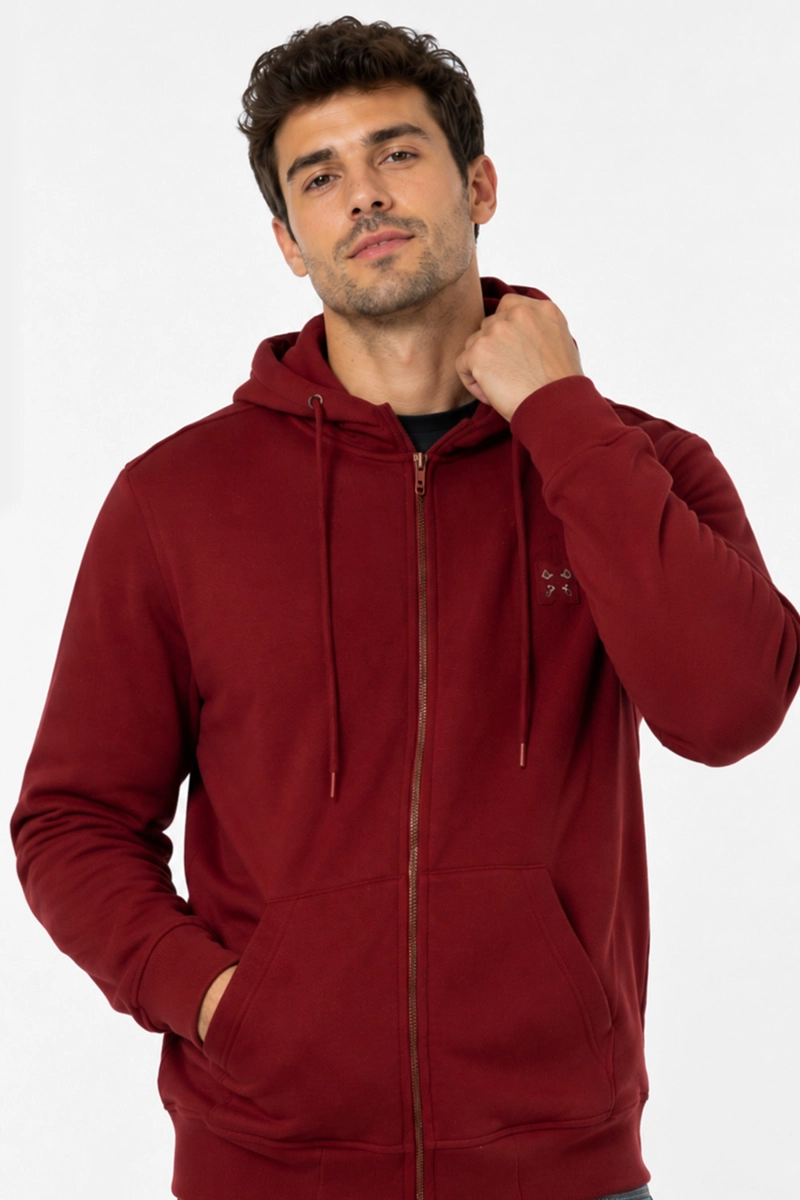 POLERON FULLZIPPER PATH ROJO - 1