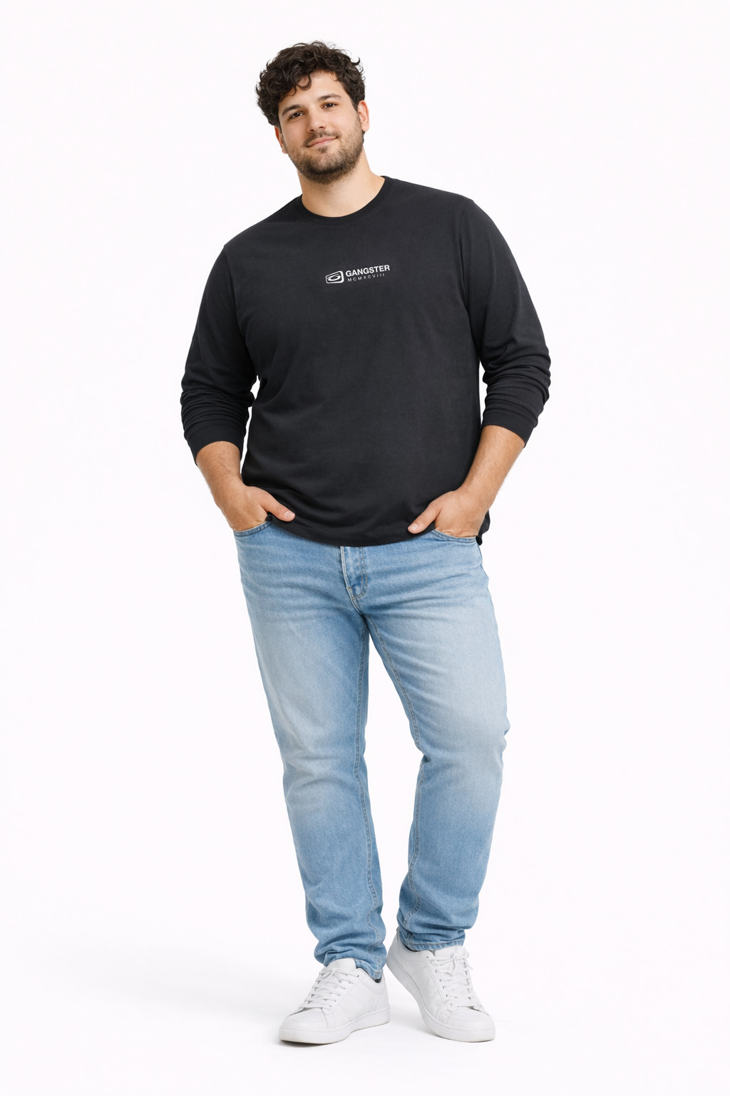 PLUS POLERA ML FIELD NEGRO - 1