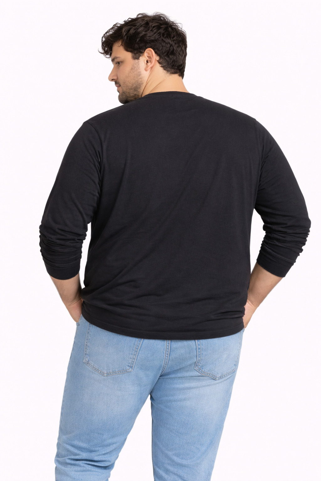 PLUS POLERA ML FIELD NEGRO - 2
