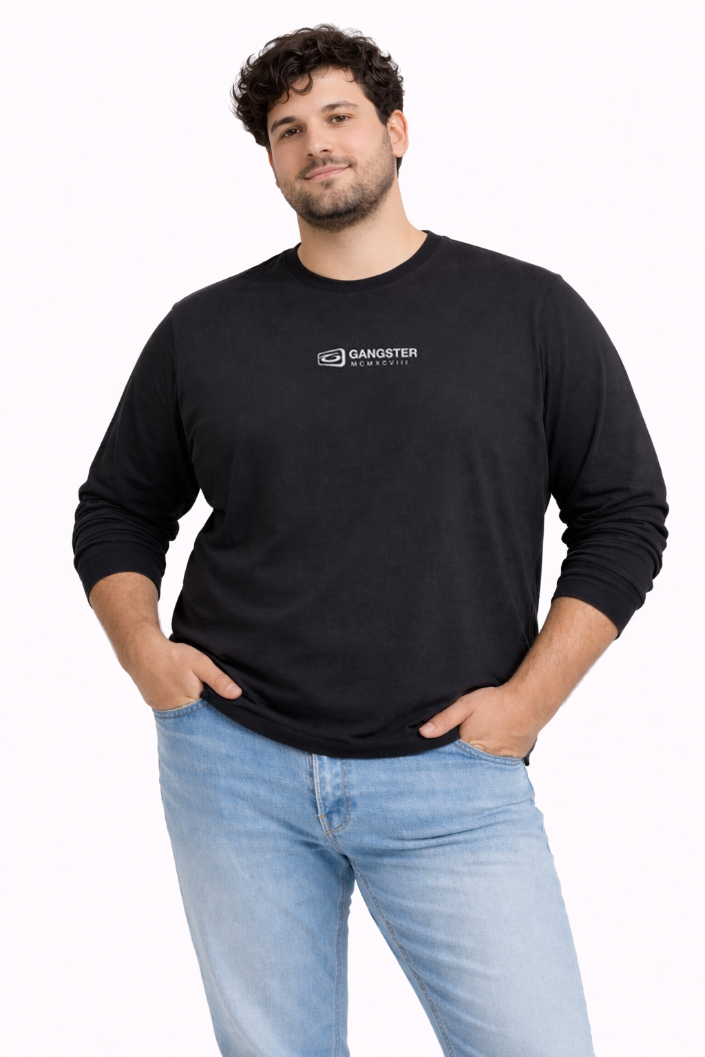 PLUS POLERA ML FIELD NEGRO - 3