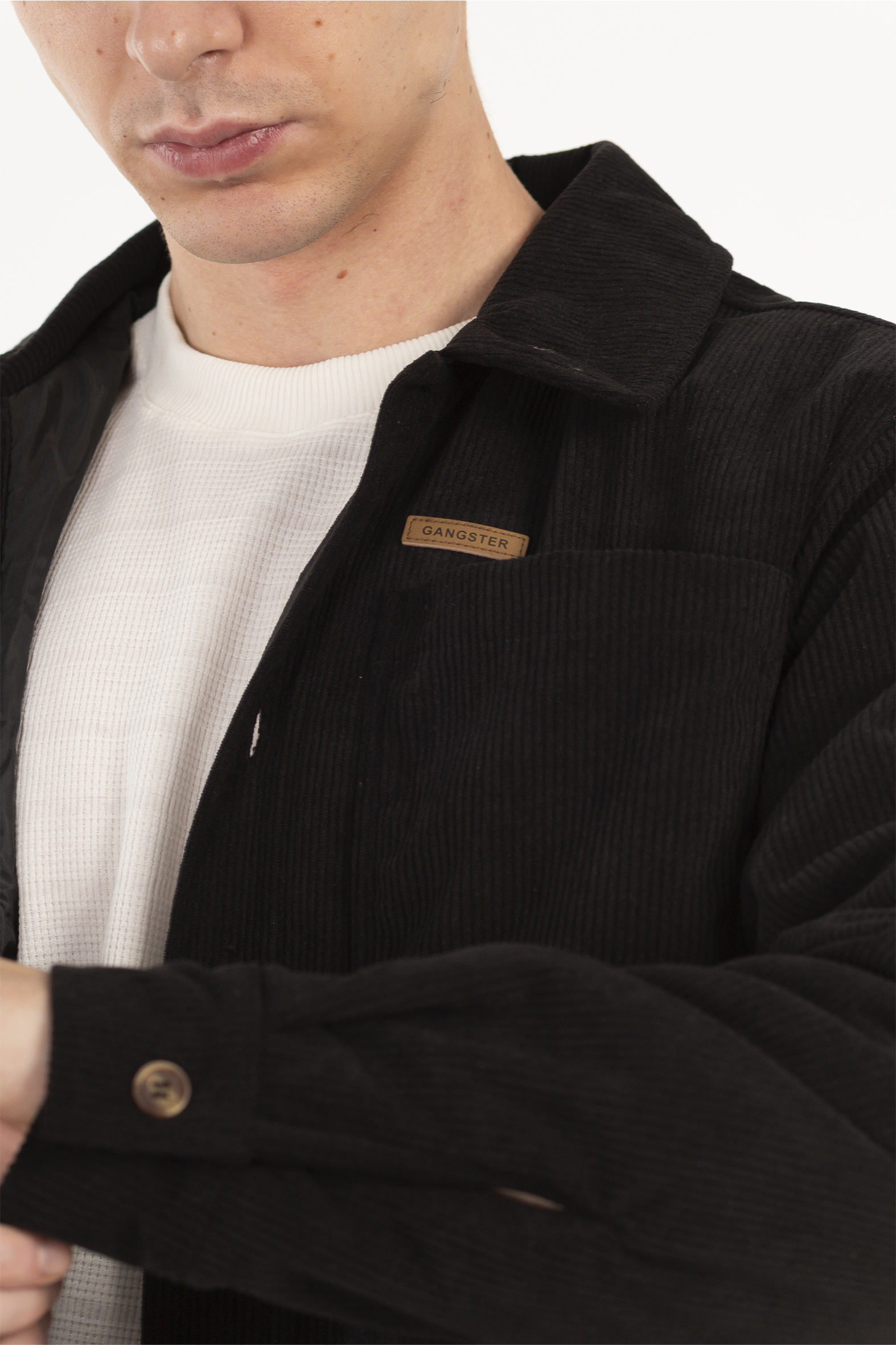 CHAQUETA OVERSHIRT SWAY NEGRO - 5