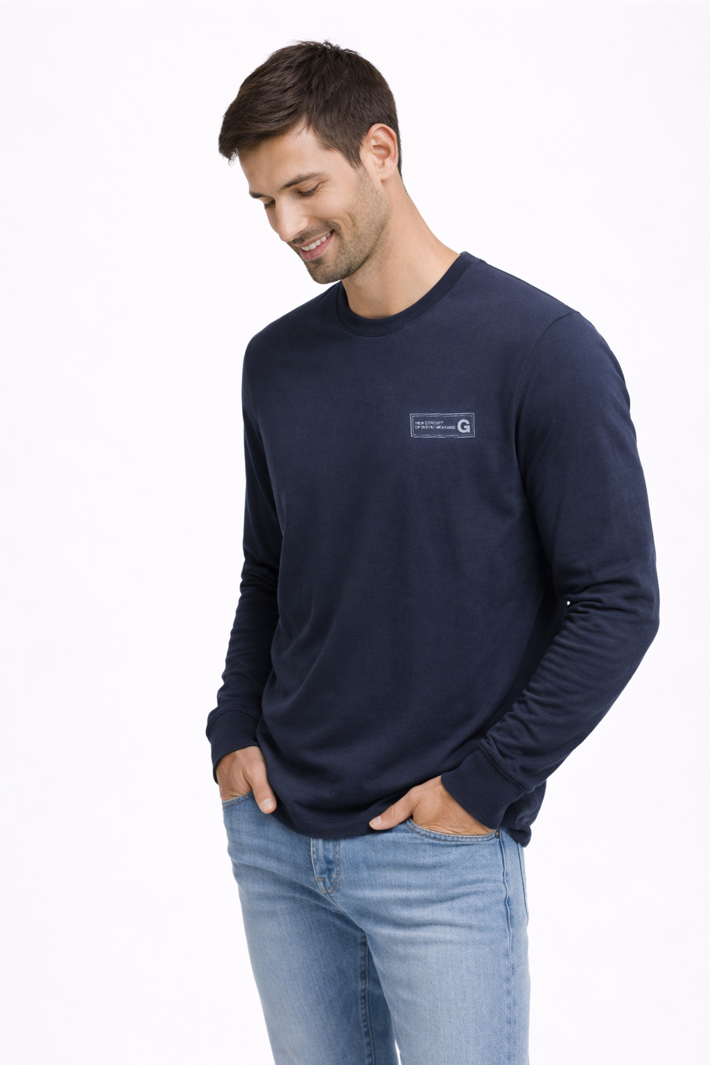 POLERA ML FIELD AZUL MARINO - 1