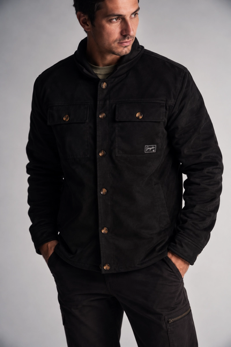 CHAQUETA OVERSHIRT CALM NEGRO - 1