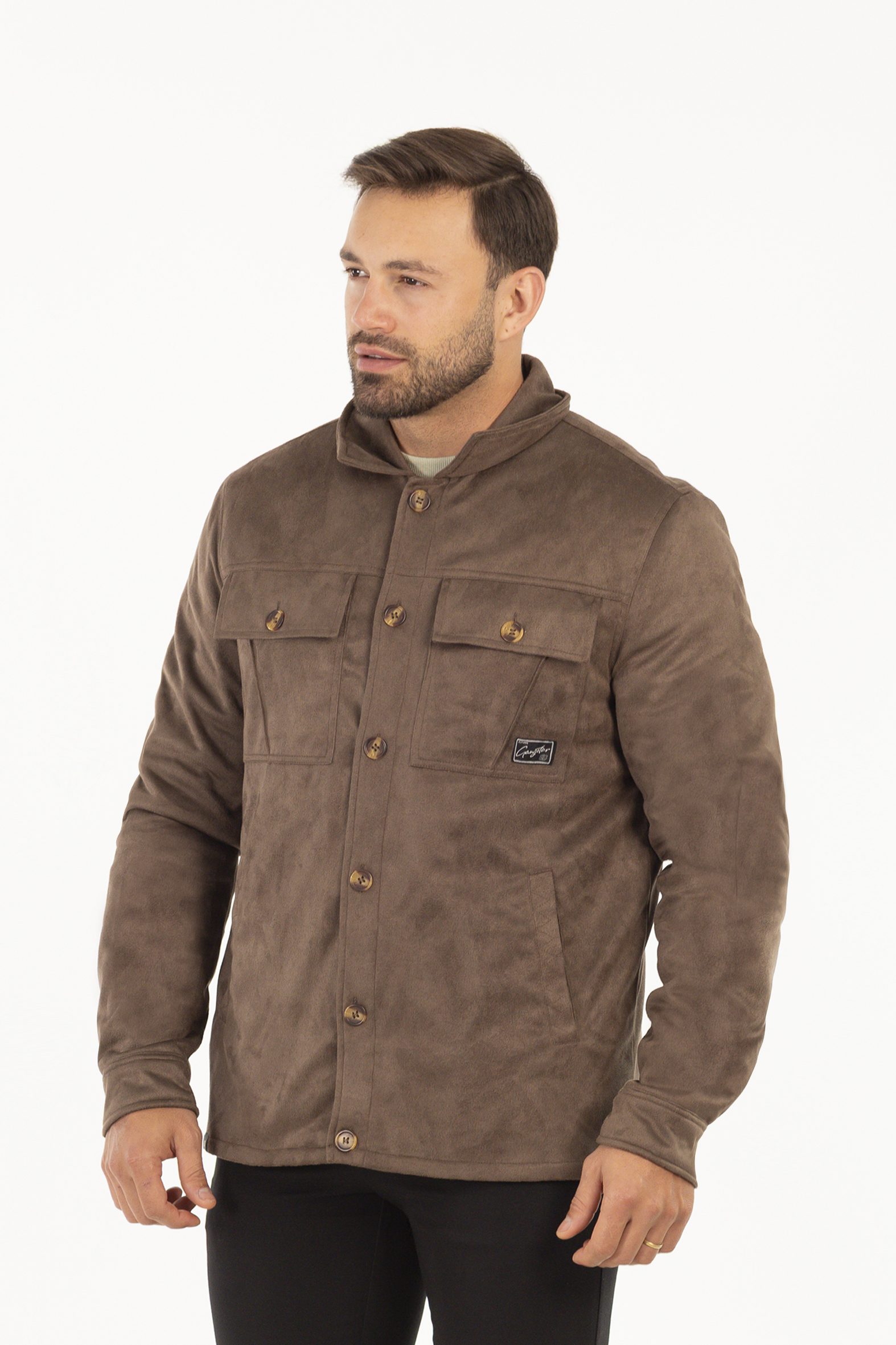 CHAQUETA OVERSHIRT CALM NEGRO - 3