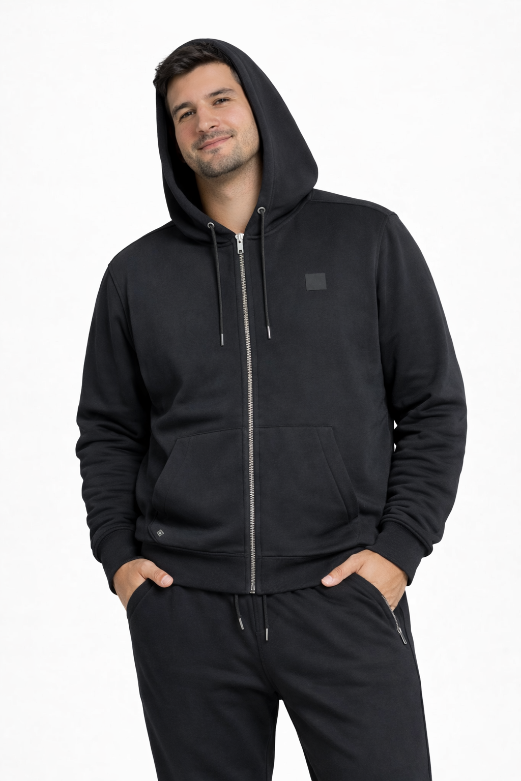 PLUS POLERON FULLZIPPER LOOP NEGRO - 1