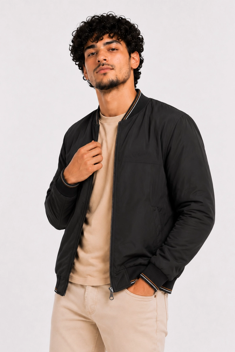 CHAQUETA BOMBER NEUTRAL NEGRO - 1