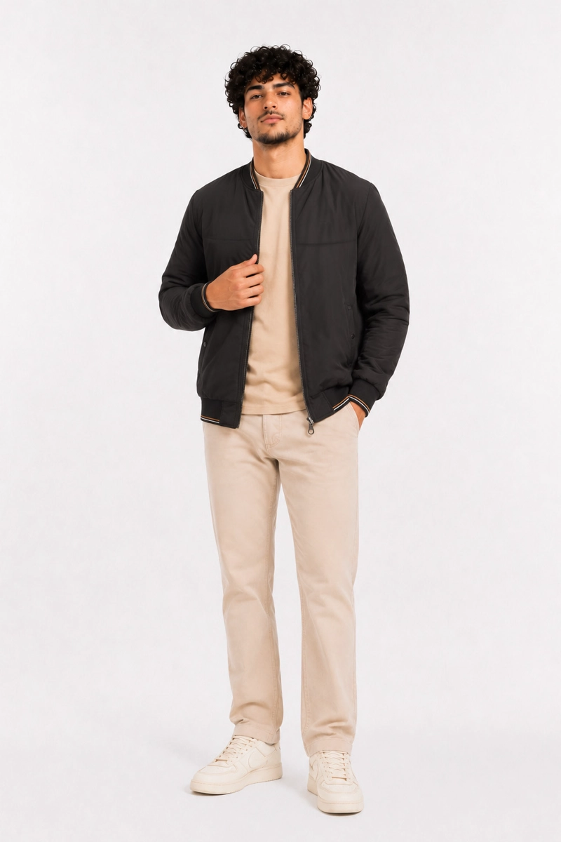 CHAQUETA BOMBER NEUTRAL NEGRO - 3