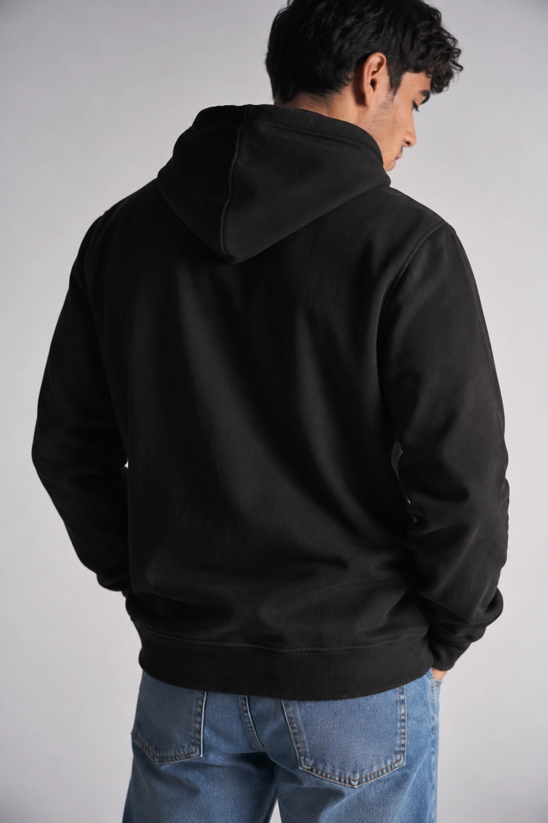 POLERON HOODIE ROUTE NEGRO - 2