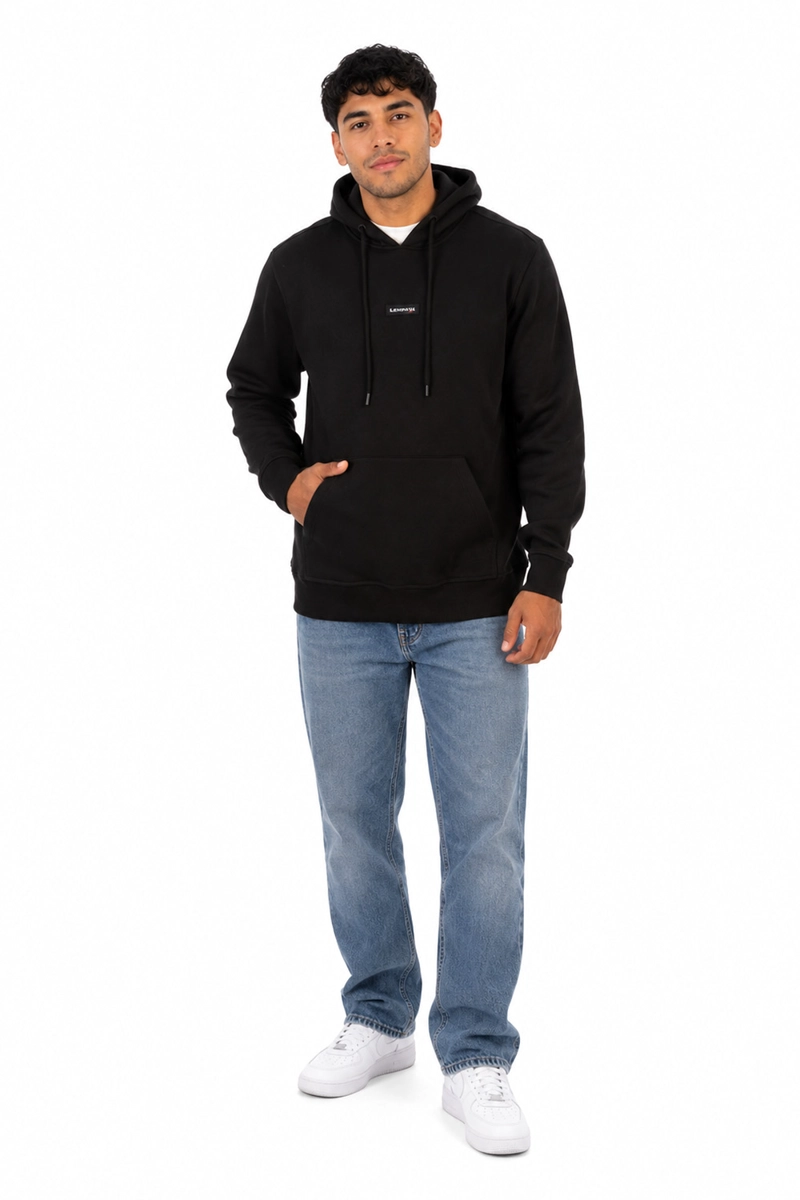 POLERON HOODIE ROUTE NEGRO - 4