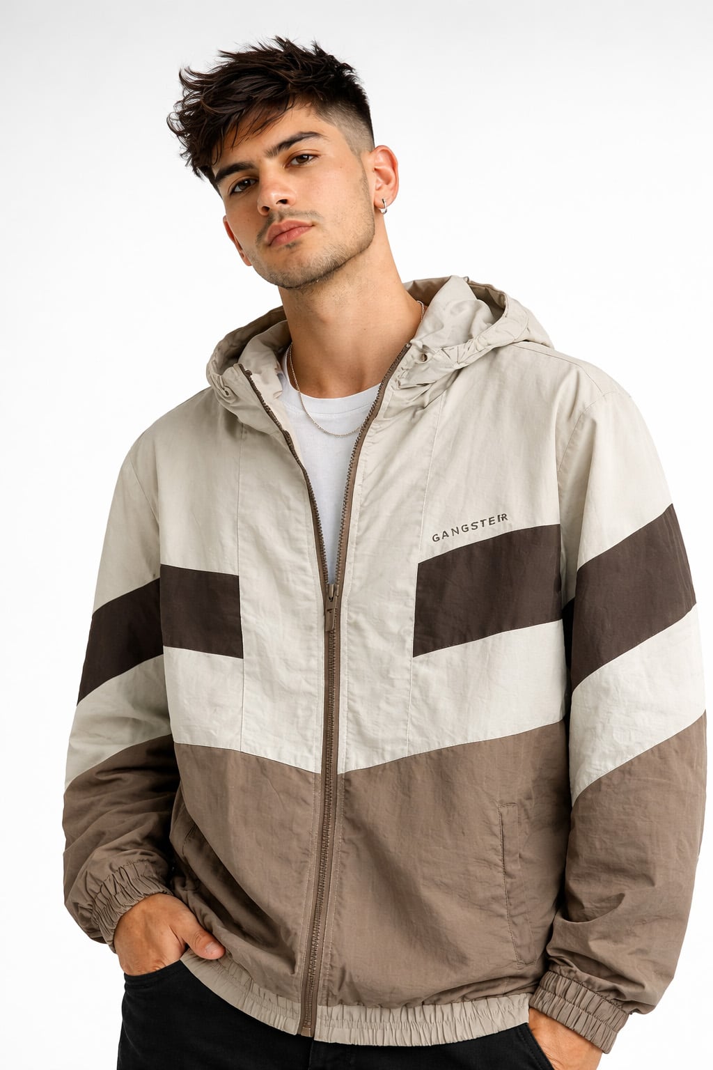 CORTAVIENTO DEPORTIVO LABEL NEGRO - 1