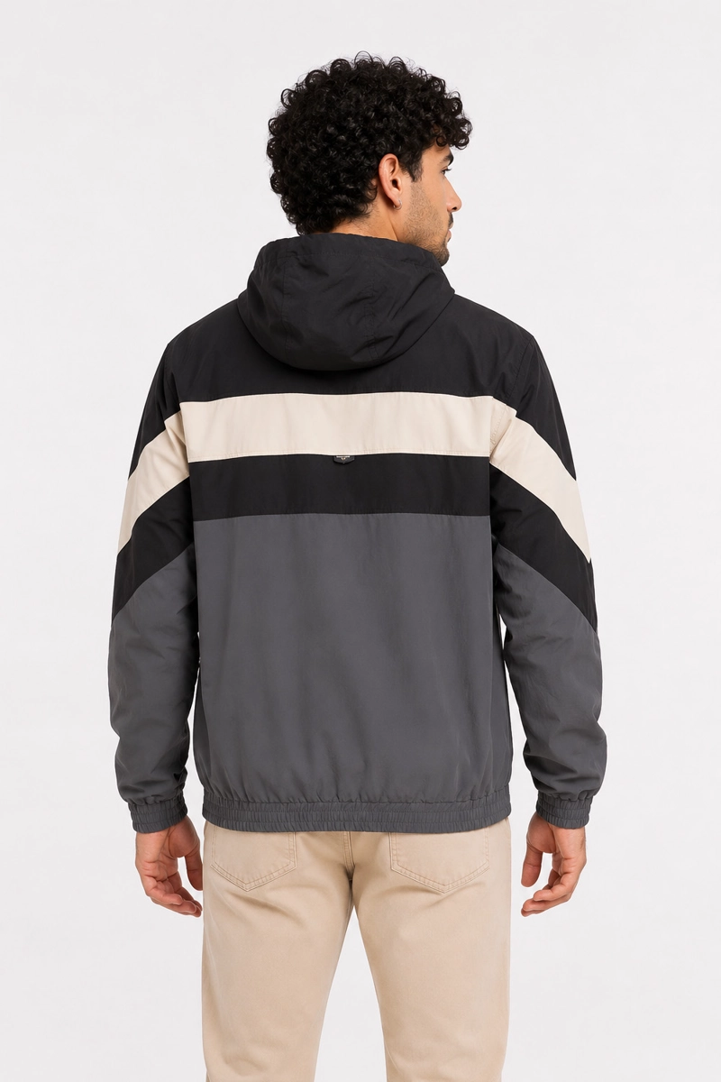 CORTAVIENTO DEPORTIVO LABEL NEGRO - 2
