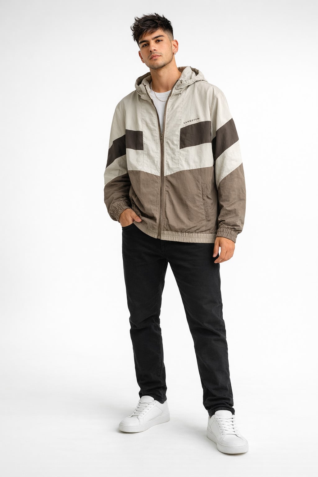 CORTAVIENTO DEPORTIVO LABEL NEGRO - 3