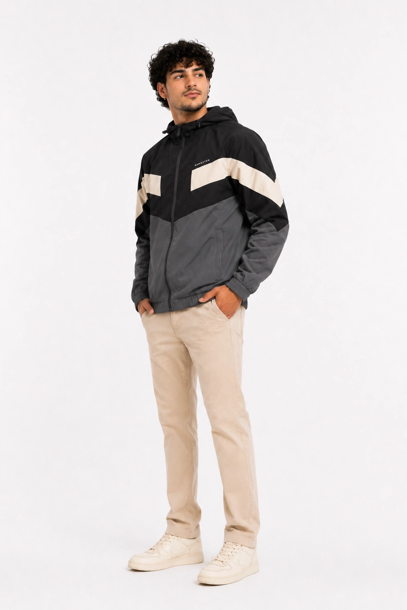 CORTAVIENTO DEPORTIVO LABEL NEGRO - 3