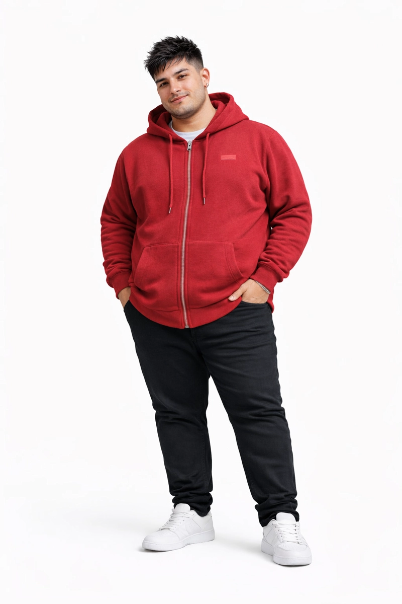 PLUS POLERON FULLZIPPER LINK ROJO - 4