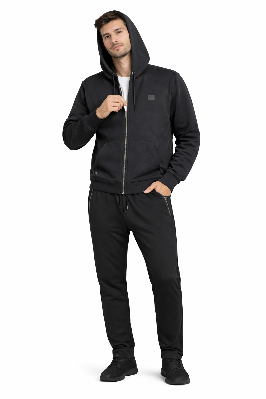 POLERON FULLZIPPER LOOP NEGRO - 4