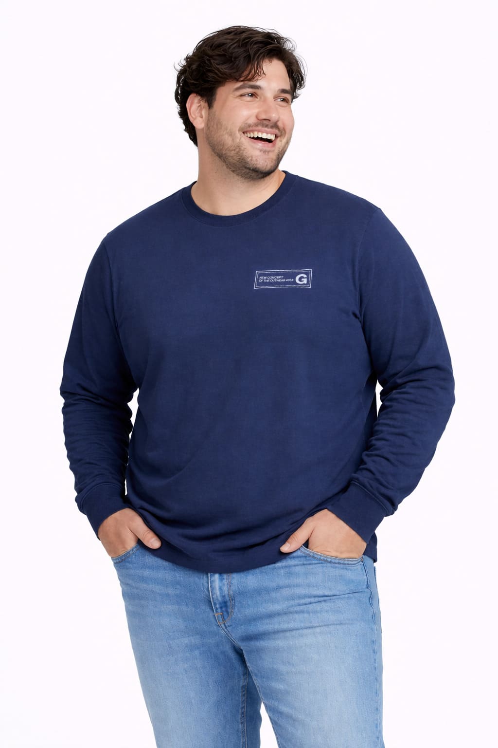 PLUS POLERA ML FIELD AZUL MARINO - 1