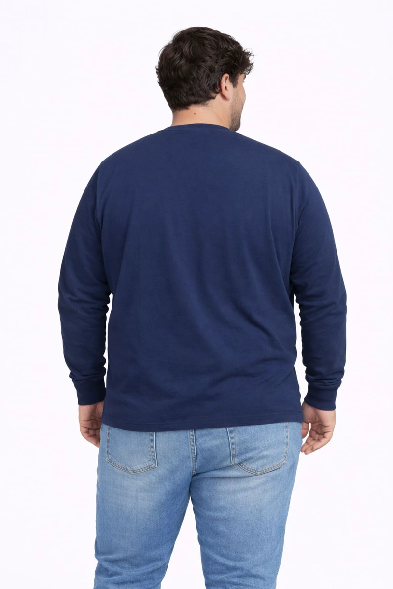 PLUS POLERA ML FIELD AZUL MARINO - 2