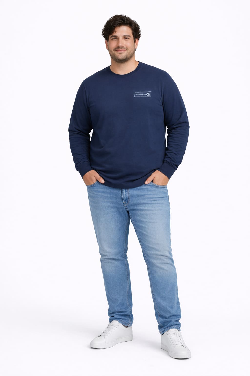 PLUS POLERA ML FIELD AZUL MARINO - 3