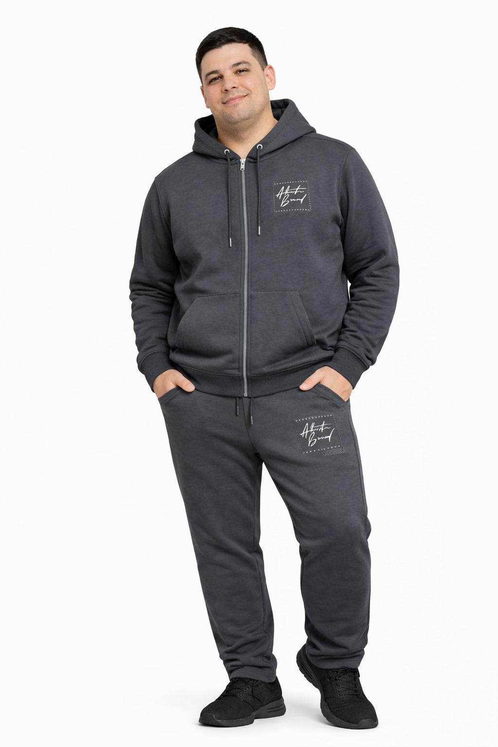 PLUS BUZO JOGGER UNIT GRAFITO - 4