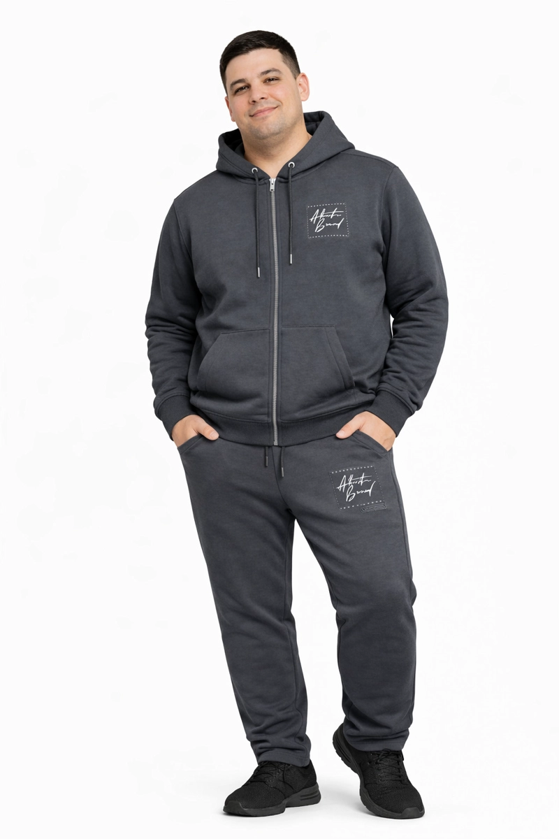 PLUS BUZO JOGGER UNIT GRAFITO - 4